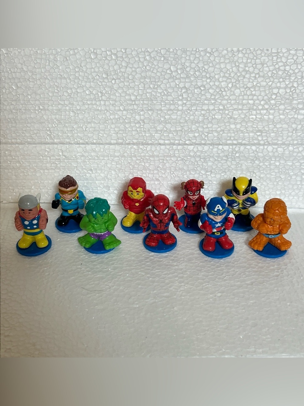 Lot of 9 2005 Mini 2" MGA Action Figures! Avenger- Marvel Cake Topper Toys!